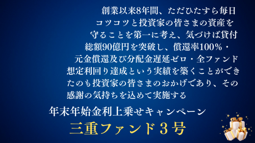 三重ファンド3号【一部不動産担保付】